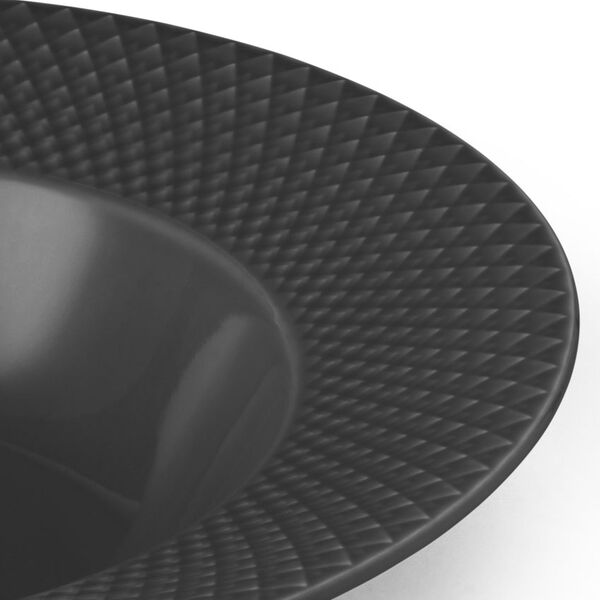 Rhombe Earth Djup tallrik Ø 24.5 cm, slate, Lyngby Porcelæn