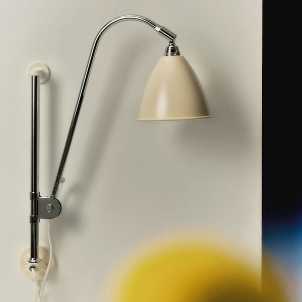 Bestlite BL5 vägglampa, matt vit/krom Bestlite BL5 vägglampa, matt vit/krom, GUBI