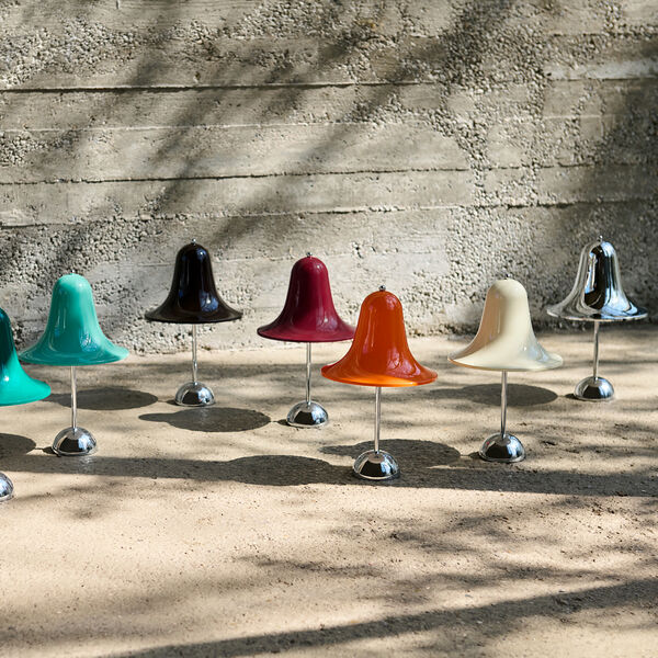 Pantop Portabel bordslampa, chrome, Verpan