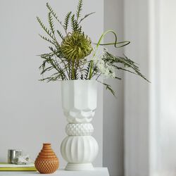 Samsurium Towerbell vase, white, Dottir Nordic Design