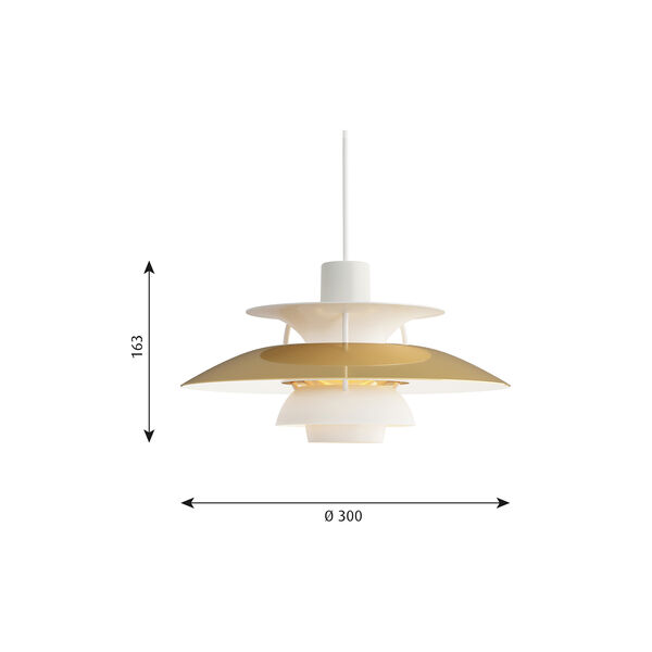PH 5 Mini pendel, mässing, Louis Poulsen
