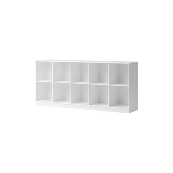 Wood Shelving Unit 5x2 Horizontal with Base Wood Shelving Unit 5x2 Horizontal with Base, Oliver Furniture