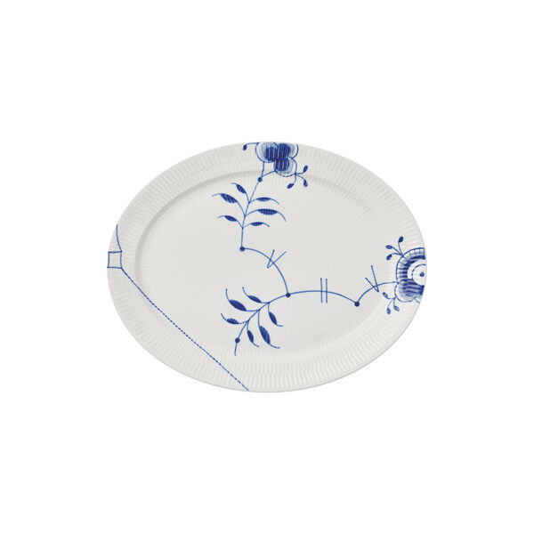 Blue Fluted Mega Oval Dish 35 cm, Royal Copenhagen