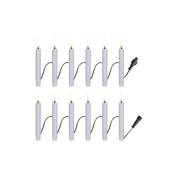 Christmas string 12 candles Extender, white, Uyuni Lighting