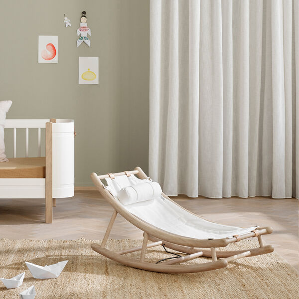 Wood Toddler Rocker, oak/white, Oliver Furniture