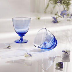 Flow vattenglas, mörkblå, Holmegaard