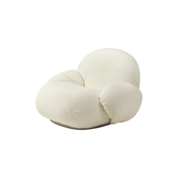 Pacha Lounge Chair with Armrests, Dora Boucle 0002, GUBI