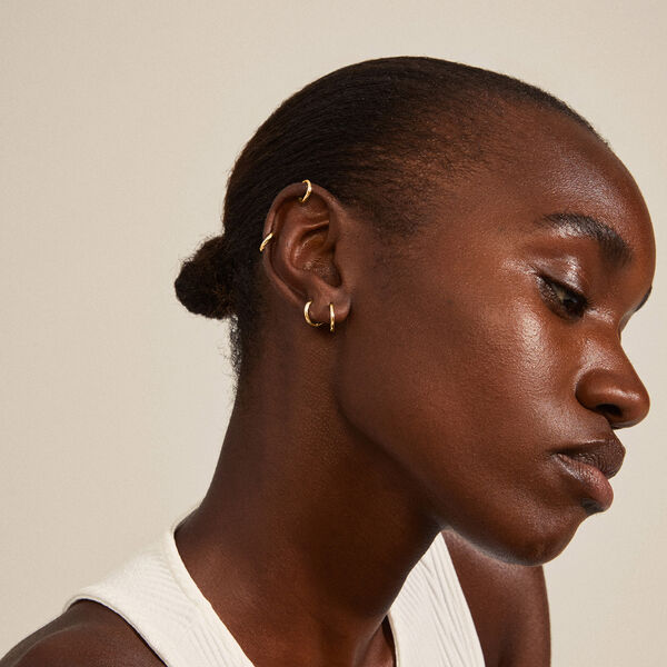 Ariella huggie hoops 4 pcs, gold-plated, Pilgrim
