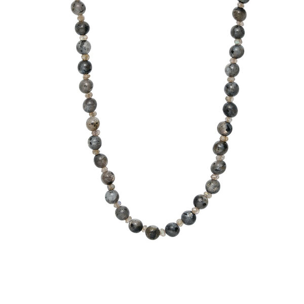 Estelle halsband, guldpläterat/grey, Pure by Nat