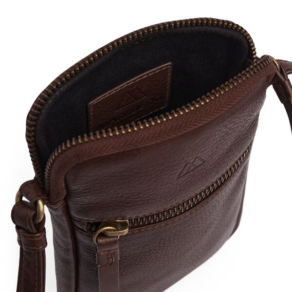 RiverMBG Mini Cross. Bag Vintage, chocolate brown w/br. gold, Markberg