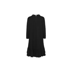Short Dress With Flounce, black, Ilse Jacobsen Hornbæk