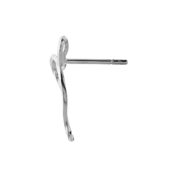 Flow Bow Earring Single, silver, Stine A Jewelry