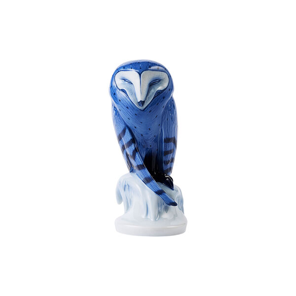 Porcelain Figurine Owl, blue, Royal Copenhagen