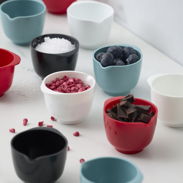 Margrethe Minisk&aring;l 6 st, svart, Rosti