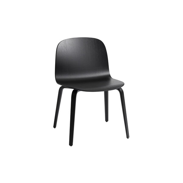 Visu Chair with Wood Base, black/black Visu Chair with Wood Base, black/black, Muuto