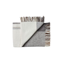 Oxford Throw, 5088&nbsp;white&nbsp;brown, Silkeborg Uldspinderi