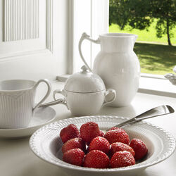 White Fluted Half Lace kopp och fat 24 cl, Royal Copenhagen