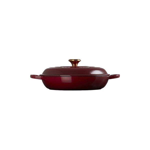 Signature gjutj&auml;rn buff&eacute;tgryta 30 cm, garnet, Le Creuset