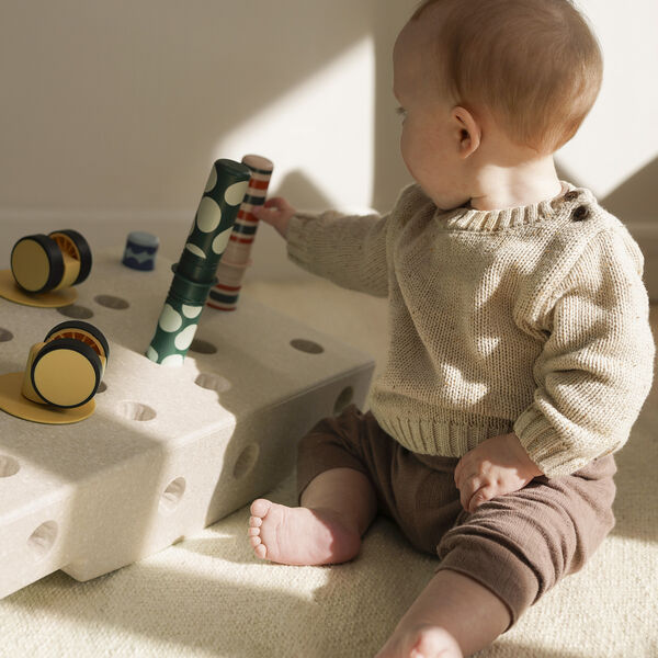 Aktivitetsset för bebisar, sand grey/honey yellow, MODU