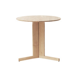 Trefoil Round Table, white oiled oak, Form & Refine