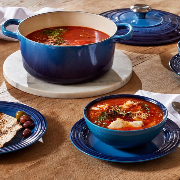 Signature gjutj&auml;rn rund gryta &Oslash; 24 cm, azure blue, Le Creuset
