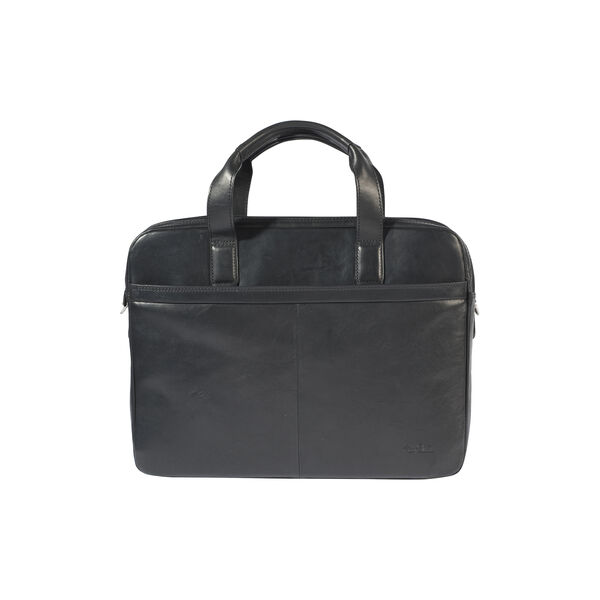 2 Compartment Laptop Briefcase, black, Tony Perotti