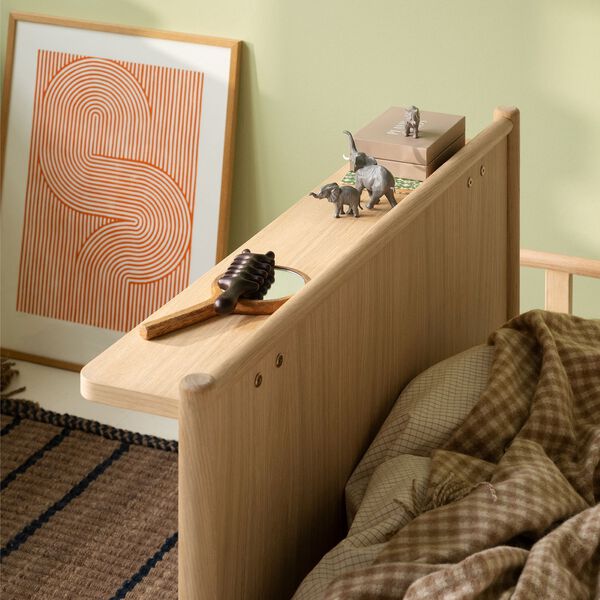 Camp Novel | 120x200 cm | Oak | Bedside Shelf, Oliver Furniture