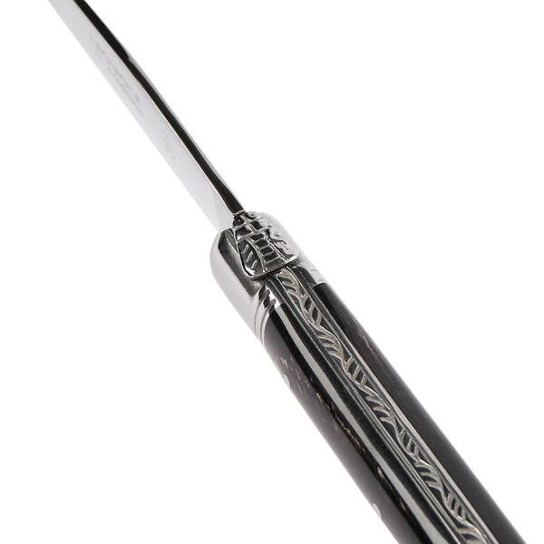 Stekkniv, svart horn med struktur Stekkniv, svart horn med struktur, Laguiole Tradition