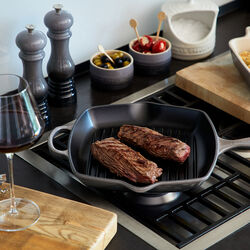 Signature kvadratisk grillpanna 26 cm, flint, Le Creuset