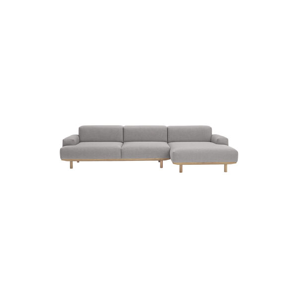 Reason 2 Seater Sofa with Chaiselong, Re-Wool 108, Bruunmunch Furniture