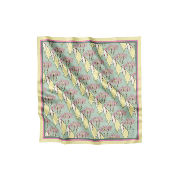 Pastel Nellike sidenscarf, Flora Danica Denmark