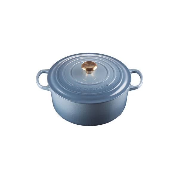 Signature gjutj&auml;rn rund gryta &Oslash; 28 cm, chambray, Le Creuset
