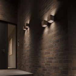 CUBE Up/Down Wall Lamp, rust, LIGHT-POINT