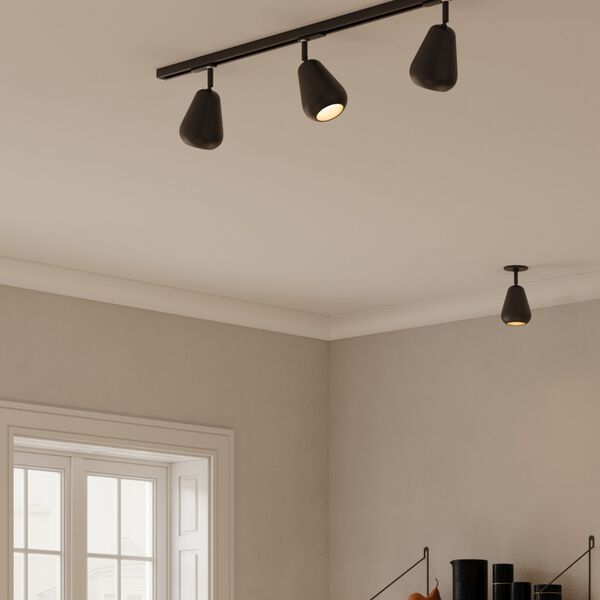 Anoli Spot Track Ceiling Lamp, black/black, Nuura