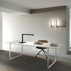 INLAY T2 LINEAR bordslampa, matt black/satin gold, LIGHT-POINT