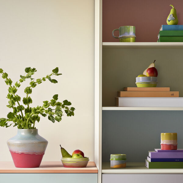 Poppery mugg, yellow/apple green/pink, K&auml;hler