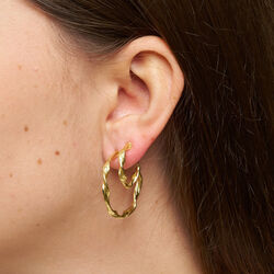 Maeve big hoops, guldpläterade, Pure by Nat