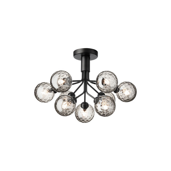 Apiales 9 Ceiling Lamp, satin black/optic smoked, Nuura