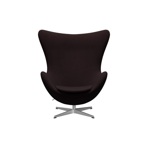 &Auml;gget&trade; 3316 Loungestol, Christianshavn 1142 dark red uni/satin brushed aluminium, Fritz Hansen