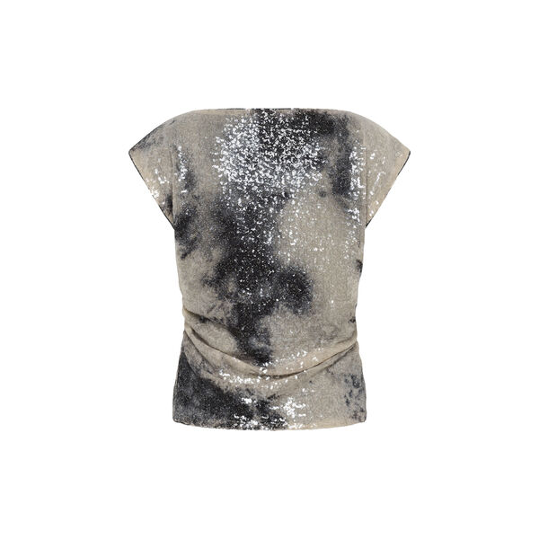 SLMacy Tee SS | Pistachio & Turbulence Sequin | T-Shirt, Soaked in Luxury
