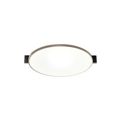 INLAY ROUND C3 taklampa, matt black/satin gold, LIGHT-POINT