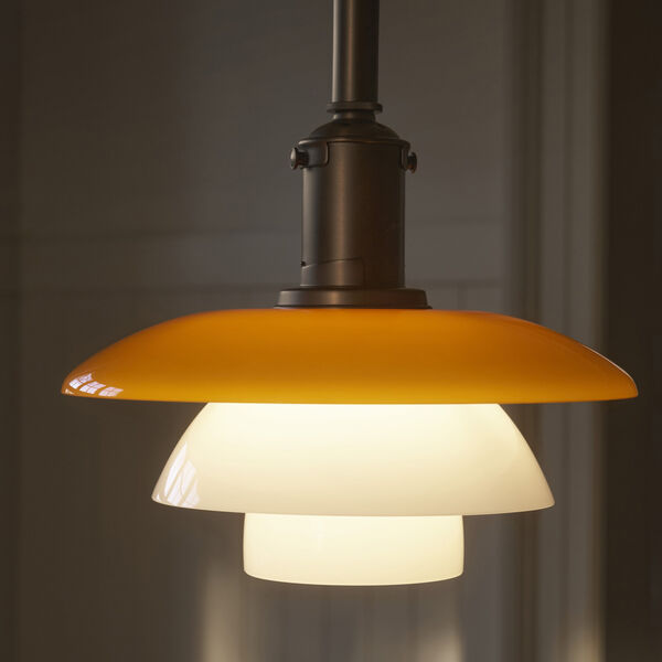 PH 3/3 Pendant Centenary Edition, amber/opal white, Louis Poulsen