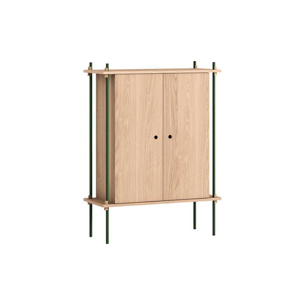 Shelving Cabinet, oak/pine green, MOEBE