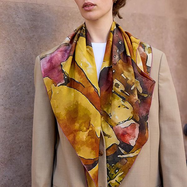 WATER&nbsp;LILY&nbsp;Scarf, gul, Bella Ballou