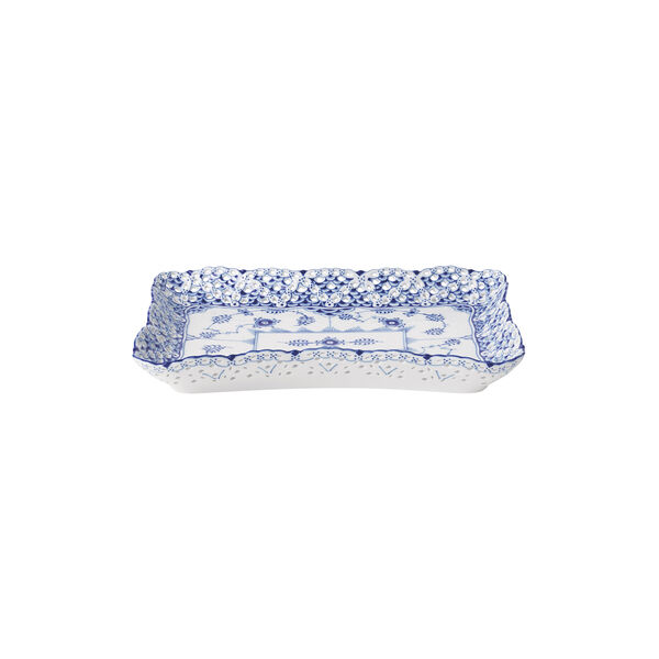 Blue Fluted Full Lace Rectangular Dish, Royal Copenhagen