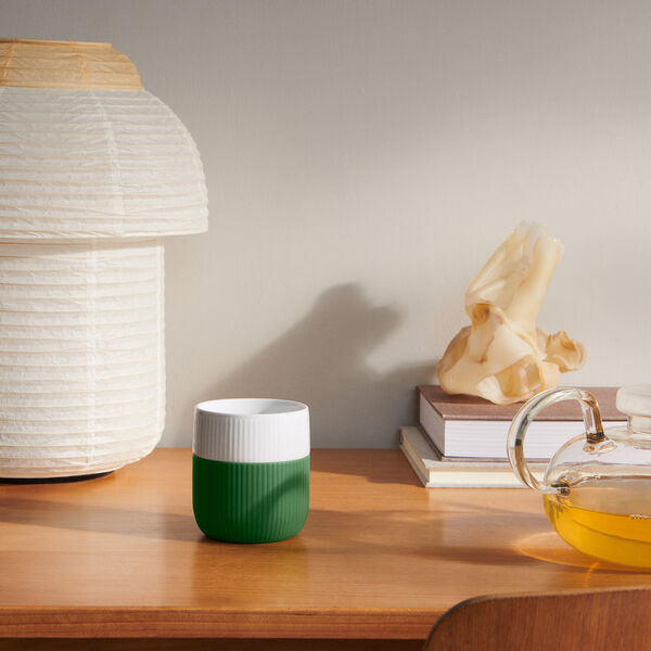 Fluted Contrast mugg 35 cl, forest green, Royal Copenhagen