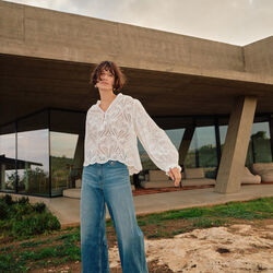 MMTazzin Caza Blouse, white, MOS MOSH