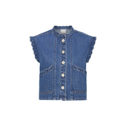 IHPALOU Wasitcoat, washed dark blue, ICHI