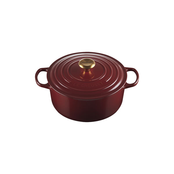Signature gjutj&auml;rn rund gryta &Oslash; 26 cm, garnet, Le Creuset
