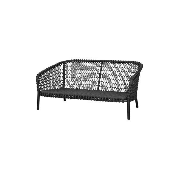 Ocean Large 2-seater Sofa, dark grey, Cane-line
